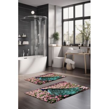 Set covorase de baie, Cartwright, CT-5115, Poliester, Multicolor