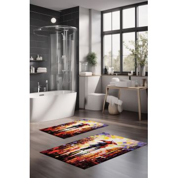 Set covorase de baie, Cartwright, CT-5116, Poliester, Multicolor