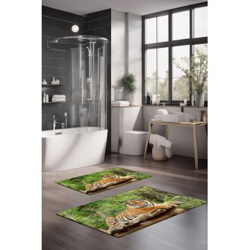 Set covorase de baie, Cartwright, CT-5120, Poliester, Multicolor