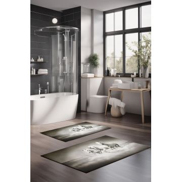 Set covorase de baie, Cartwright, CT-5126, Poliester, Multicolor