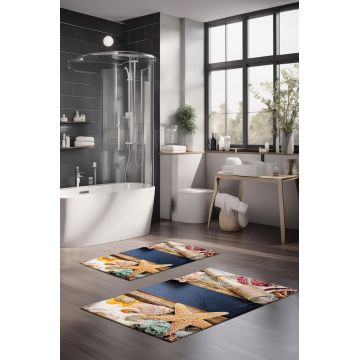 Set covorase de baie, Cartwright, CT-5132, Poliester, Multicolor