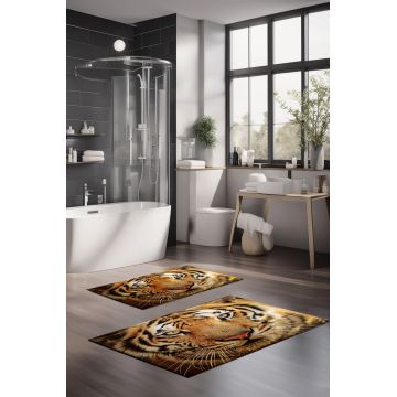 Set covorase de baie, Cartwright, CT-5136, Poliester, Multicolor