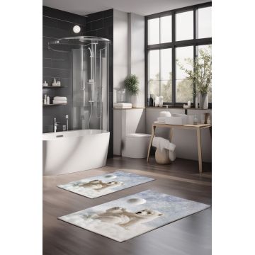Set covorase de baie, Cartwright, CT-5137, Poliester, Multicolor