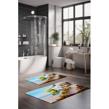 Set covorase de baie, Cartwright, CT-5138, Poliester, Multicolor