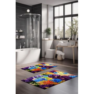 Set covorase de baie, Cartwright, CT-5139, Poliester, Multicolor
