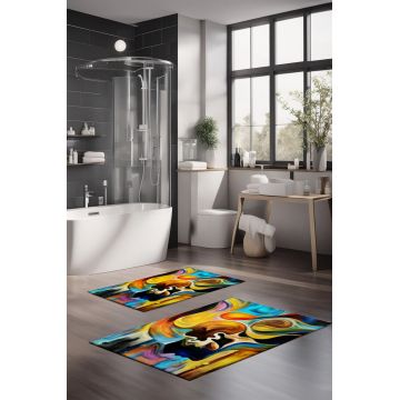 Set covorase de baie, Cartwright, CT-5140, Poliester, Multicolor