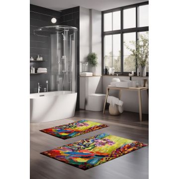 Set covorase de baie, Cartwright, CT-5142, Poliester, Multicolor