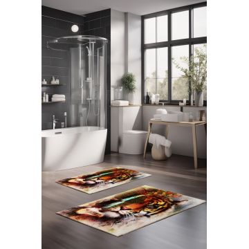 Set covorase de baie, Cartwright, CT-5145, Poliester, Multicolor