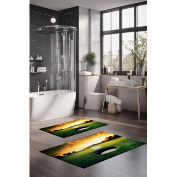 Set covorase de baie, Cartwright, CT-5147, Poliester, Multicolor