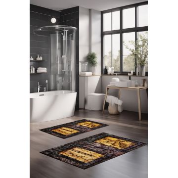 Set covorase de baie, Cartwright, CT-5148, Poliester, Multicolor