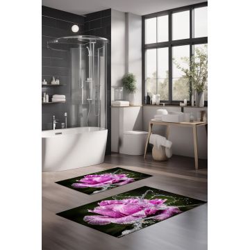 Set covorase de baie, Cartwright, CT-5149, Poliester, Multicolor
