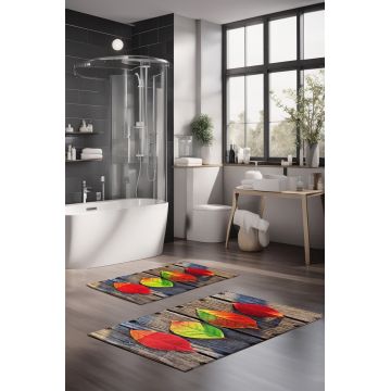 Set covorase de baie, Cartwright, CT-5152, Poliester, Multicolor