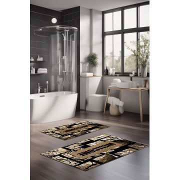 Set covorase de baie, Cartwright, CT-5162, Poliester, Multicolor