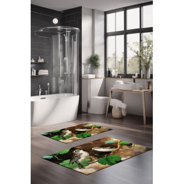 Set covorase de baie, Cartwright, CT-5167, Poliester, Multicolor Set covorase de baie, Cartwright, CT-5167, Poliester, Multicolor