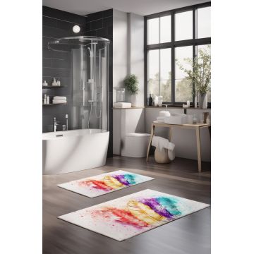Set covorase de baie, Cartwright, CT-5168, Poliester, Multicolor