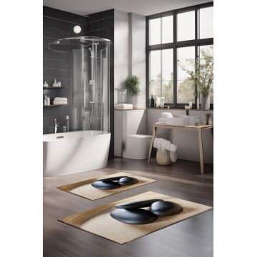 Set covorase de baie, Cartwright, CT-5174, Poliester, Multicolor