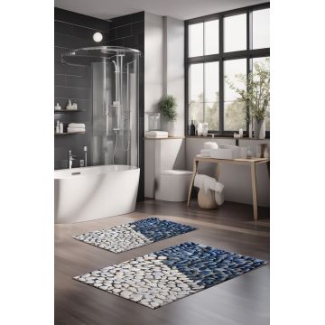 Set covorase de baie, Cartwright, CT-5180, Poliester, Multicolor