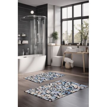 Set covorase de baie, Cartwright, CT-5181, Poliester, Multicolor