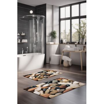 Set covorase de baie, Cartwright, CT-5183, Poliester, Multicolor