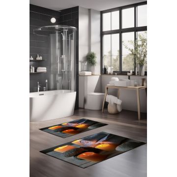 Set covorase de baie, Cartwright, CT-5187, Poliester, Multicolor
