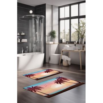 Set covorase de baie, Cartwright, CT-5188, Poliester, Multicolor