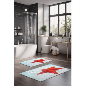 Set covorase de baie, Cartwright, CT-5189, Poliester, Multicolor