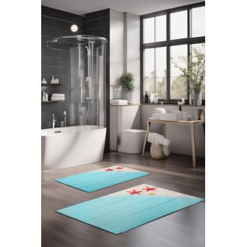 Set covorase de baie, Cartwright, CT-5190, Poliester, Multicolor