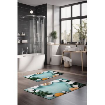 Set covorase de baie, Cartwright, CT-5193, Poliester, Multicolor