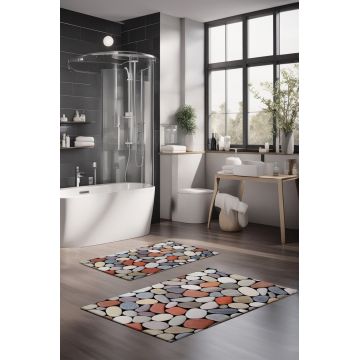Set covorase de baie, Cartwright, CT-5199, Poliester, Multicolor