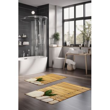 Set covorase de baie, Cartwright, CT-5202, Poliester, Multicolor