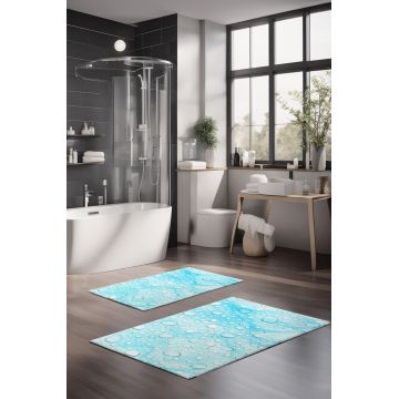 Set covorase de baie, Cartwright, CT-5205, Poliester, Multicolor