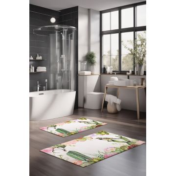 Set covorase de baie, Cartwright, CT-5208, Poliester, Multicolor
