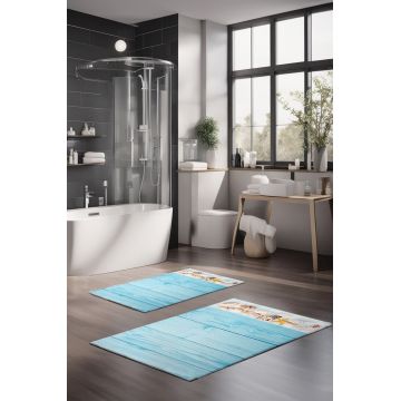 Set covorase de baie, Cartwright, CT-5215, Poliester, Multicolor