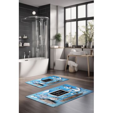 Set covorase de baie, Cartwright, CT-5216, Poliester, Multicolor
