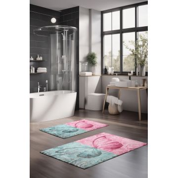 Set covorase de baie, Cartwright, CT-5217, Poliester, Multicolor