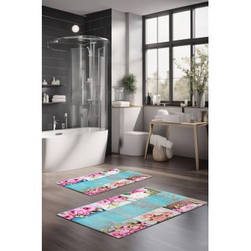 Set covorase de baie, Cartwright, CT-5218, Poliester, Multicolor