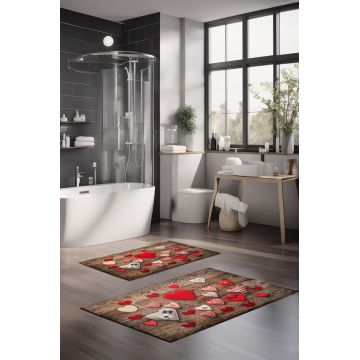 Set covorase de baie, Cartwright, CT-5224, Poliester, Multicolor