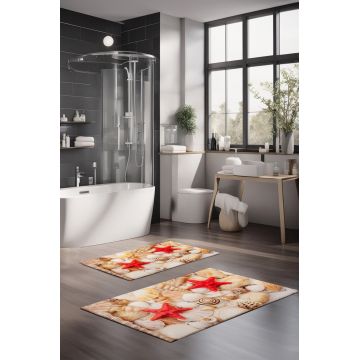 Set covorase de baie, Cartwright, CT-5226, Poliester, Multicolor