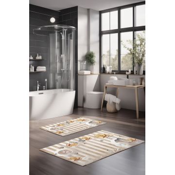 Set covorase de baie, Cartwright, CT-5230, Poliester, Multicolor