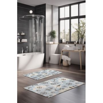 Set covorase de baie, Cartwright, CT-5235, Poliester, Multicolor