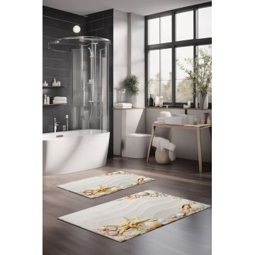 Set covorase de baie, Cartwright, CT-5242, Poliester, Multicolor