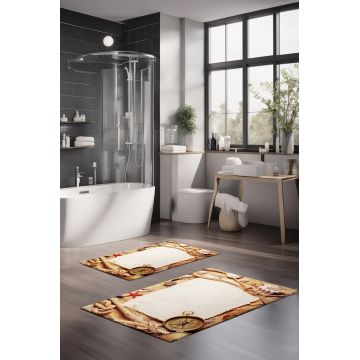 Set covorase de baie, Cartwright, CT-5243, Poliester, Multicolor