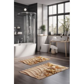 Set covorase de baie, Cartwright, CT-5244, Poliester, Multicolor