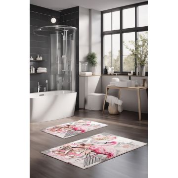 Set covorase de baie, Cartwright, CT-5246, Poliester, Multicolor Set covorase de baie, Cartwright, CT-5246, Poliester, Multicolor
