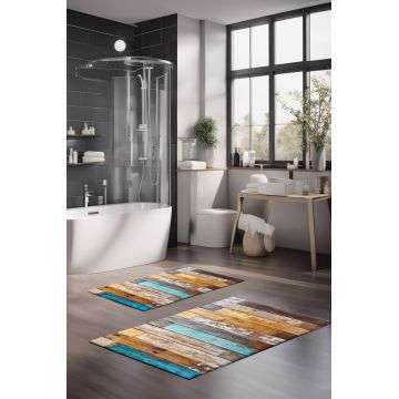 Set covorase de baie, Cartwright, CT-5251, Poliester, Multicolor