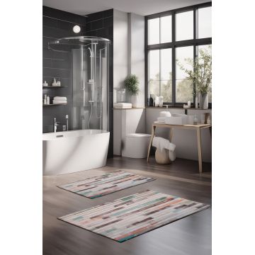 Set covorase de baie, Cartwright, CT-5252, Poliester, Multicolor