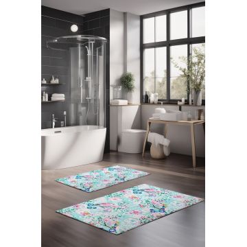 Set covorase de baie, Cartwright, CT-5255, Poliester, Multicolor