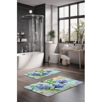 Set covorase de baie, Cartwright, CT-5257, Poliester, Multicolor