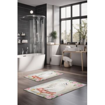 Set covorase de baie, Cartwright, CT-5258, Poliester, Multicolor