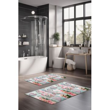 Set covorase de baie, Cartwright, CT-5259, Poliester, Multicolor